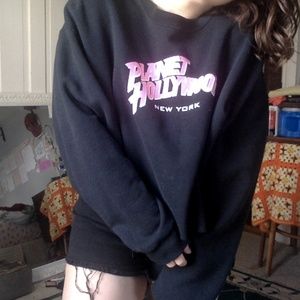 Vintage 80's Crop Planet Hollywood Crew Neck